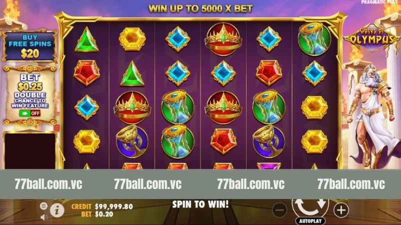 Gates of Olympus - Siêu Phẩm Nổ Hũ Nổi Tiếng Tại 77Ball 4 Kinh nghiệm quay hũ Gates of Olympus hiệu quả